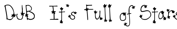 DJB It's Full of Stars font preview